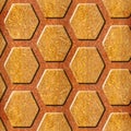 Abstract paneling pattern - Decorative hexagonal grid Royalty Free Stock Photo