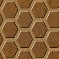 Abstract paneling pattern - Decorative hexagonal grid Royalty Free Stock Photo