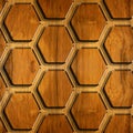 Abstract paneling pattern - Decorative hexagonal grid Royalty Free Stock Photo