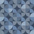 Abstract paneling pattern - seamless pattern, blue jeans surface