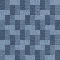 Abstract paneling pattern - seamless pattern, blue jeans textile