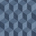 Abstract paneling pattern - seamless pattern - blue jeans texture Royalty Free Stock Photo