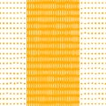 Dots and Stripes Yellow Seamless Pattern