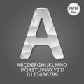 Abstract Paper Alphabet and Digit Vector Royalty Free Stock Photo