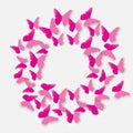 Abstract Paper Cut Out Butterfly Background. Vector Illustration Royalty Free Stock Photo