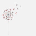 Abstract Paper Cut Out Butterfly Flower Background. Vector Illus Royalty Free Stock Photo