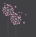 Abstract Paper Cut Out Butterfly Flower Background. Vector Illustration Royalty Free Stock Photo