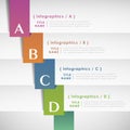 Abstract paper infographic elements