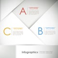 Abstract paper infographic elements