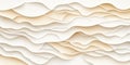 Abstract paper layer texture with white and cream wave pattern Royalty Free Stock Photo