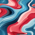 Abstract paper pattern in various shades of blue, pink, and red (tiled)