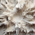 Abstract Paper Sculpture: Dystopian Atmospheres And Organic Formations