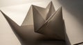 Abstract paper sculpture featuring sharp, angular Royalty Free Stock Photo