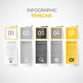 Paper timeline infographics vector design illustration Royalty Free Stock Photo