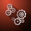 Abstract Paper Vector Cogs - Gears