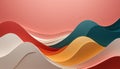 Abstract paper waves in warm and cool tones curves Royalty Free Stock Photo