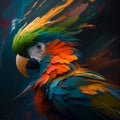Abstract Parrot Art - Colorful and Unique Design in an Abstract Style Royalty Free Stock Photo