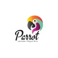 Abstract parrot logo design, colorful bird logo,modern, vector, icon Royalty Free Stock Photo