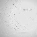 Abstract particle background. Futuristic plexus array big data. Atomic and molecular pattern. Vector