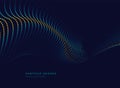 Abstract particle tech wave on dark background