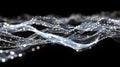 Abstract Particle Wave: Futuristic Tech, Data Stream, Digital Network Royalty Free Stock Photo