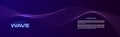 Abstract particle wave pattern design element on purple gradient background Royalty Free Stock Photo