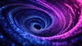 Digital data flow entering blue magenta vortex Royalty Free Stock Photo