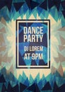 Abstract Party Poster with Triangle Background - Vector Illustr Royalty Free Stock Photo