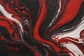 Abstract Passion: Dynamic Red and Black Swirling Painting Royalty Free Stock Photo