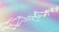 Abstract pastel background with glowing line graph for data visualization Royalty Free Stock Photo
