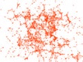 Triangle flow dots lines explosion shards of glass
