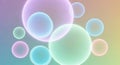 Abstract pastel bubbles with soft glowing edges on a gradient background Royalty Free Stock Photo