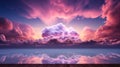 Abstract pastel cloud purple and pink soft tone background. Royalty Free Stock Photo