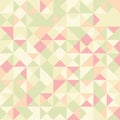 Abstract pastel color geometric seamless pattern. Triangle graphic design background. Colorful mosaic vector, creative Royalty Free Stock Photo