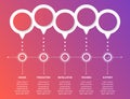 Abstract pastel colored minimalism infographic step options template. Can be used for workflow layout, diagram, business step Royalty Free Stock Photo