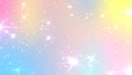 Abstract Pastel Fairy background with rainbow mesh. Kawaii universe banner in princess colors. Fantasy gradient backdrop with Royalty Free Stock Photo