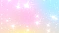 Abstract Pastel Fairy background with rainbow mesh. Kawaii universe banner in princess colors. Fantasy gradient backdrop with