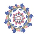Abstract Pastel Floral Mandala Design Royalty Free Stock Photo