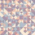 Abstract pastel geometric seamless pattern. Triangle graphic design background. Colorful mosaic vector, creative style Royalty Free Stock Photo