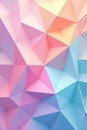 Abstract pastel geometric shapes background texture featuring a vivid array of triangles in soft hues. Generative AI Royalty Free Stock Photo