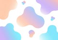 Abstract pastel gradient blob shapes on a white background Royalty Free Stock Photo