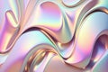 Abstract pastel holographic background. Soft satin flowing. Generative AI