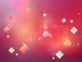 abstract pastel holographic illustration blur red background with defocused square bokeh Royalty Free Stock Photo