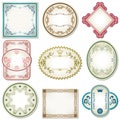 Abstract pastel labels set