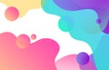 Abstract Pastel Multi Coloured liquid fluid blob background with dots