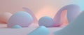 Abstract pastel objects on pastel background. Royalty Free Stock Photo