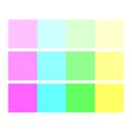 Abstract pastel palette. Trendy pastel color palette. Vector illustration. stock image.