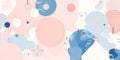 Abstract Pastel Pink Blue Background Design Circles Dots Shapes Royalty Free Stock Photo