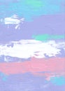 Abstract pastel purple, blue, green, pink, white background painting. Light colors texture