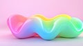Abstract Pastel Rainbow Blob 3D Render